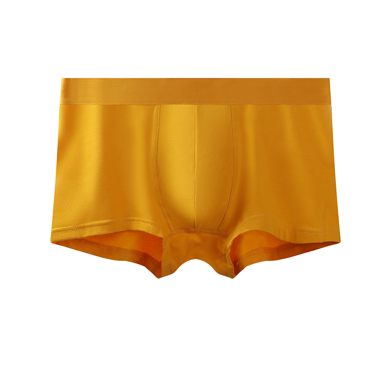 Mens-Antibacterial-Trunk-Underwear-Yellow