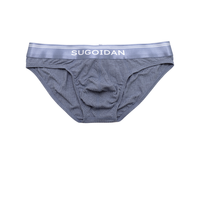 Mens-Breathable-Sexy-Heather-Brief-Dark-Grey