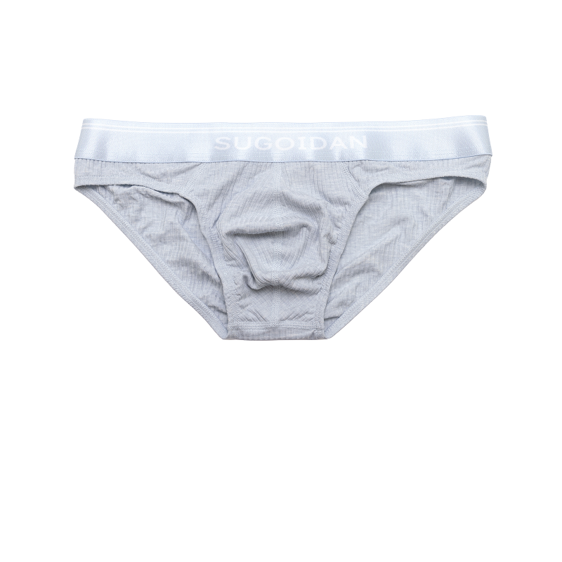 Mens-Breathable-Sexy-Heather-Brief-Grey