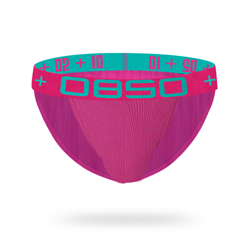 Mens-High-Cut-Sports-Brief-Dark-Pink
