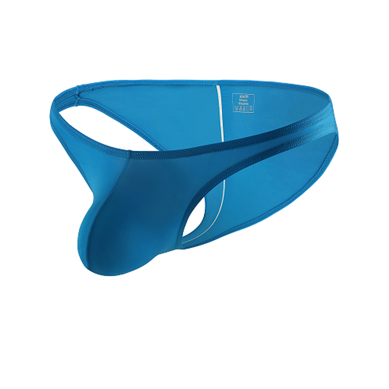 Mens-Ruched-Low-Rise-Brief-Blue