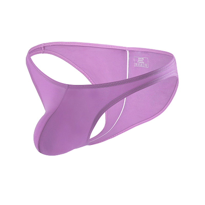 Mens-Ruched-Low-Rise-Brief-Purple