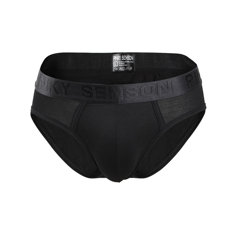 Mens-Skin-Friendly-Comfortable-Brief-Black