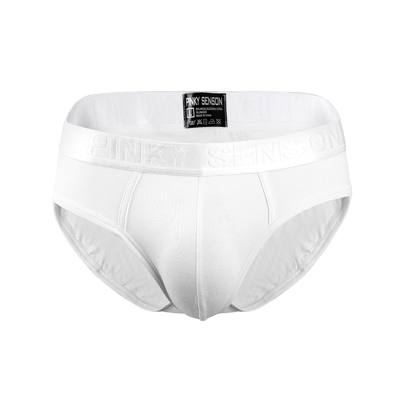 Mens-Skin-Friendly-Comfortable-Brief-White