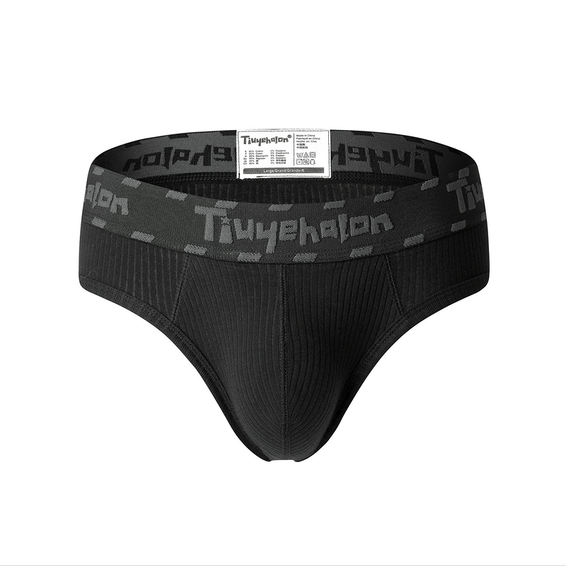 Men's black CoreFlex Cotton Sport Brief